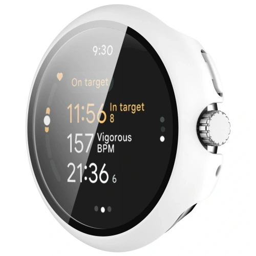 Buy Bizon Case+Glass Watch Google Pixel Watch 3 45mm white - BIZ6345 - {ean13} - Home Screen Store Europe