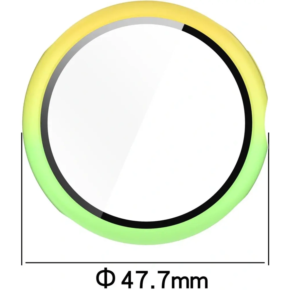 Etui ze szkłem do zegarka Bizon Case+Glass Watch do Google Pixel Watch 3 45mm żółtozielone