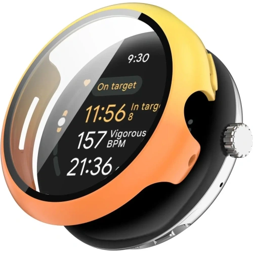 Buy Bizon Case+Glass Watch Google Pixel Watch 3 45mm yellow-orange - BIZ6347 - {ean13} - Home Screen Store Europe