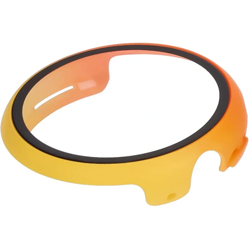 Etui ze szkłem do zegarka Bizon Case+Glass Watch do Google Pixel Watch 3 45mm żółtopomarańczowe