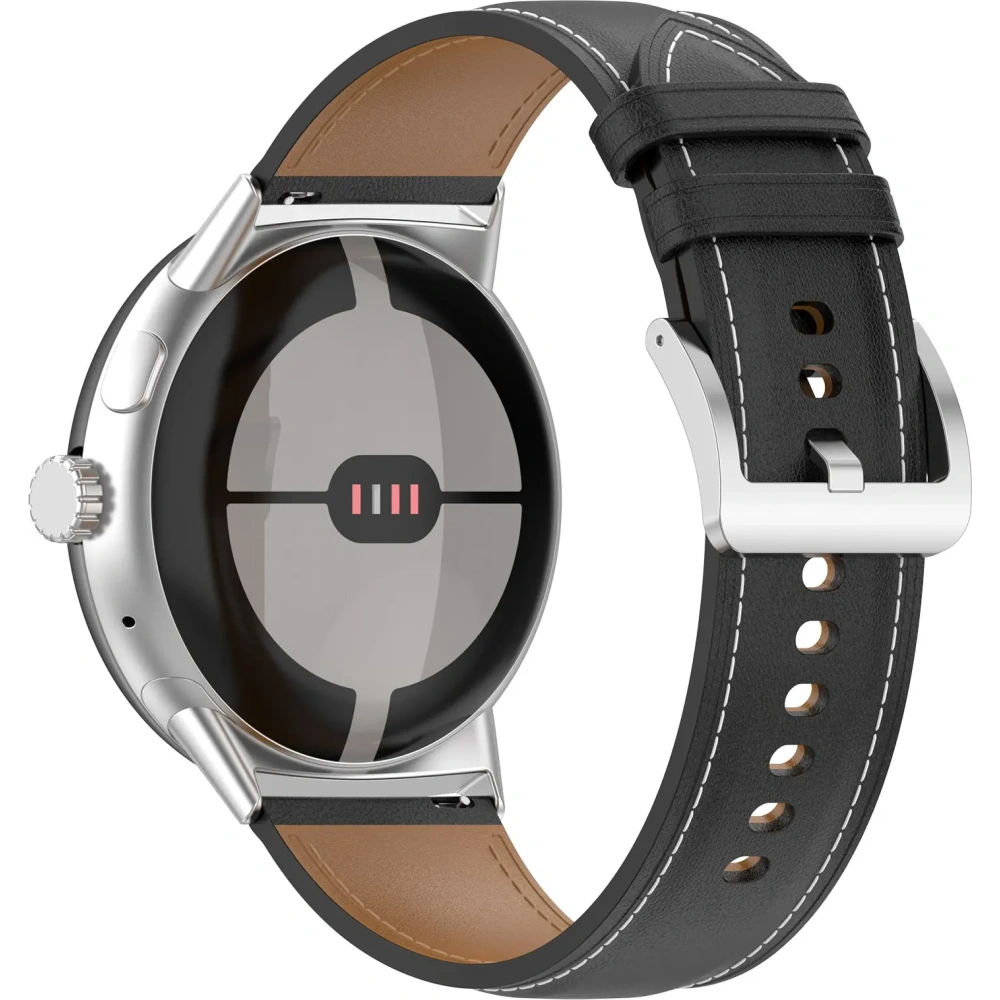 Skórzany pasek Bizon Strap Watch Casual 41 mm do Pixel Watch 3/Watch 2/Watch 1 czarny