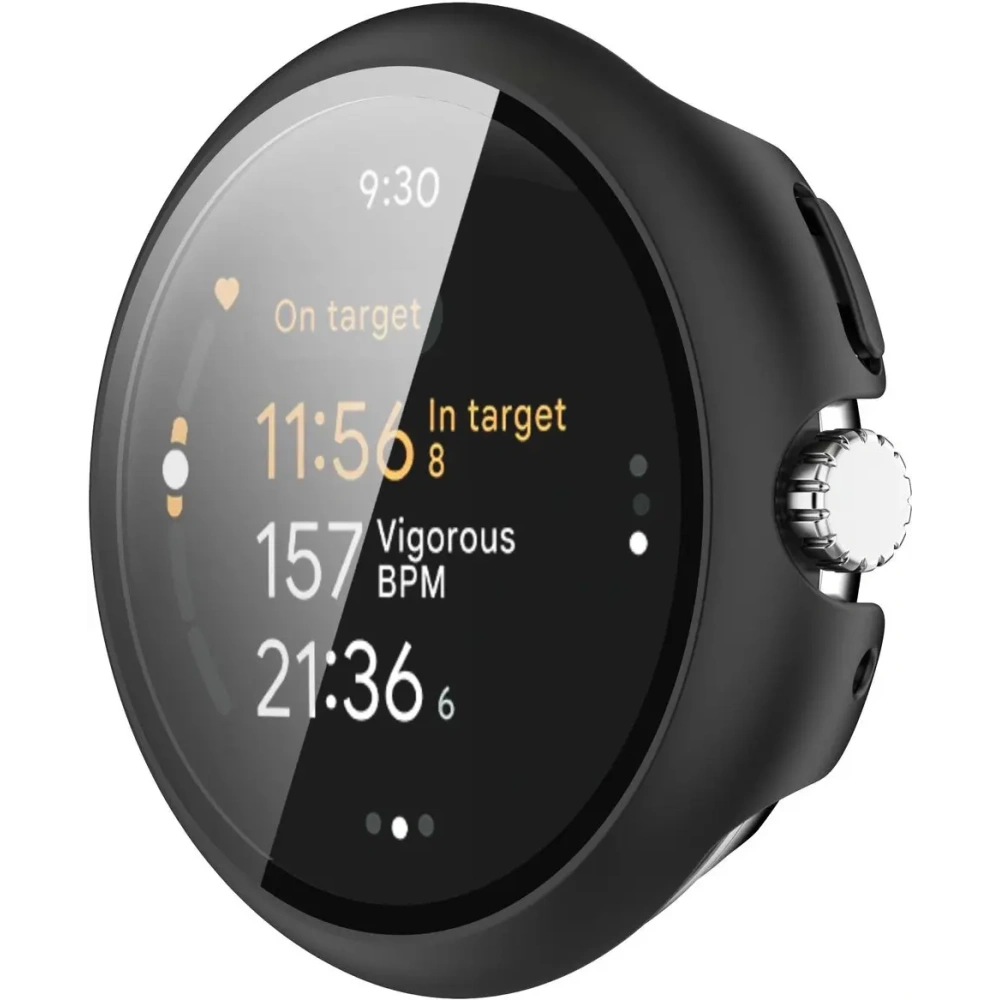 Etui ze szkłem do zegarka Bizon Case+Glass Watch do Google Pixel Watch 3 41mm czarne