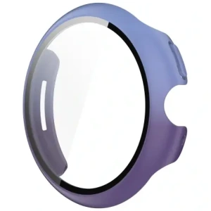 Etui ze skla na hodinky Bizon Case+Glass Watch do Google Pixel Watch 3 41mm modrofialové