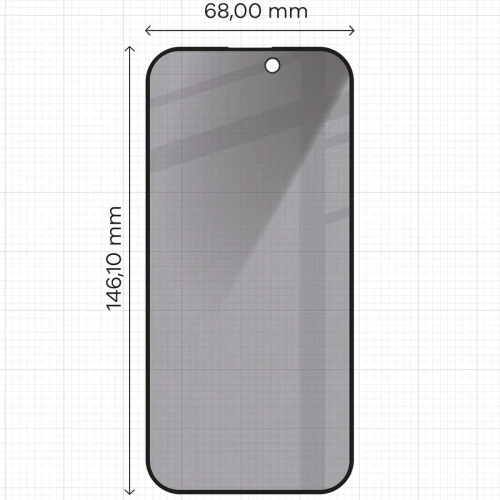 Buy Bizon Glass Edge Shadow Apple iPhone 16 Pro tinted with a black frame - BIZ6355 - {ean13} - Home Screen Store Europe