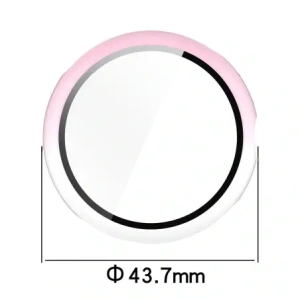Etui se sklem na hodinky Bizon Case+Glass Watch pro Google Pixel Watch 3 41mm bílo-růžové