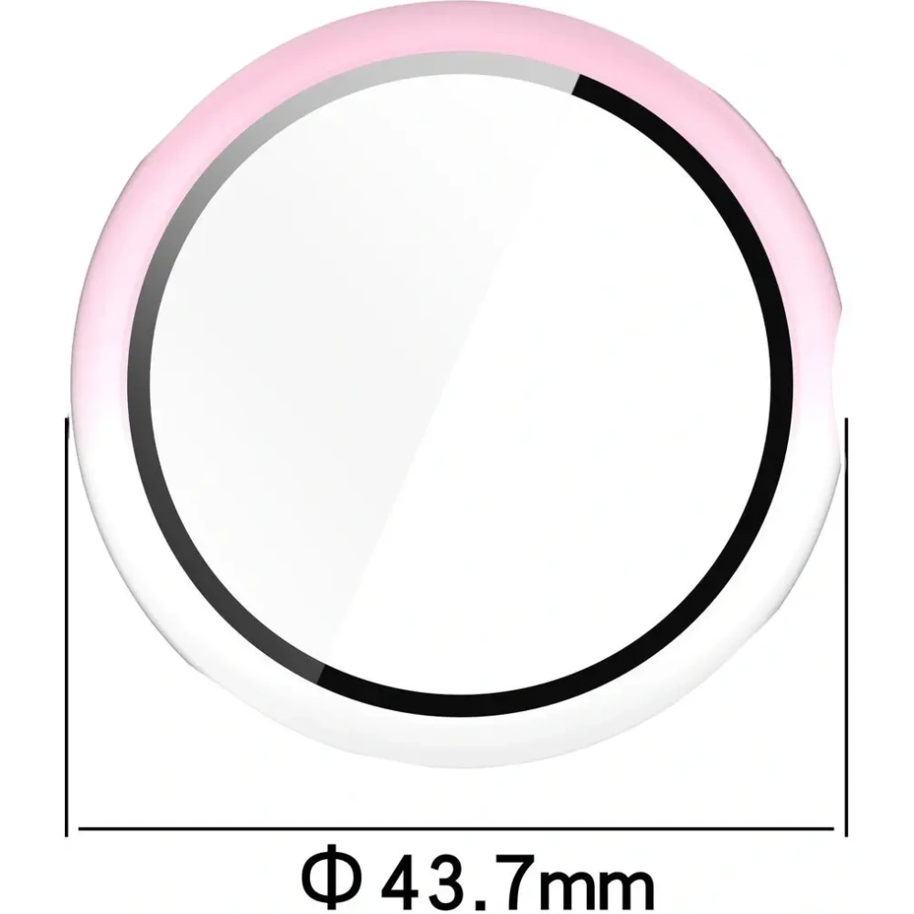 Etui ze szkłem do zegarka Bizon Case+Glass Watch do Google Pixel Watch 3 41mm białoróżowe