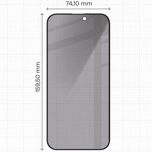 Buy Bizon Glass Edge Shadow Apple iPhone 16 Pro Max tinted with a black frame - BIZ6359 - {ean13} - Home Screen Store Europe