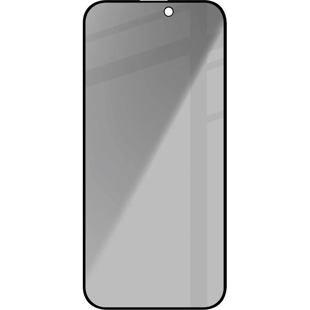 Prywatyzujące szkło hartowane Bizon Glass Edge Shadow do Apple iPhone 16 Pro Max przyciemniane z czarną ramką