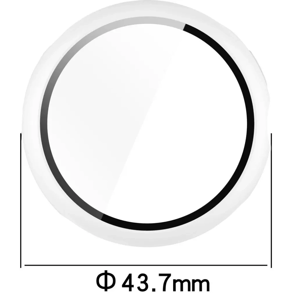 Etui ze szkłem do zegarka Bizon Case+Glass Watch do Google Pixel Watch 3 41mm białe