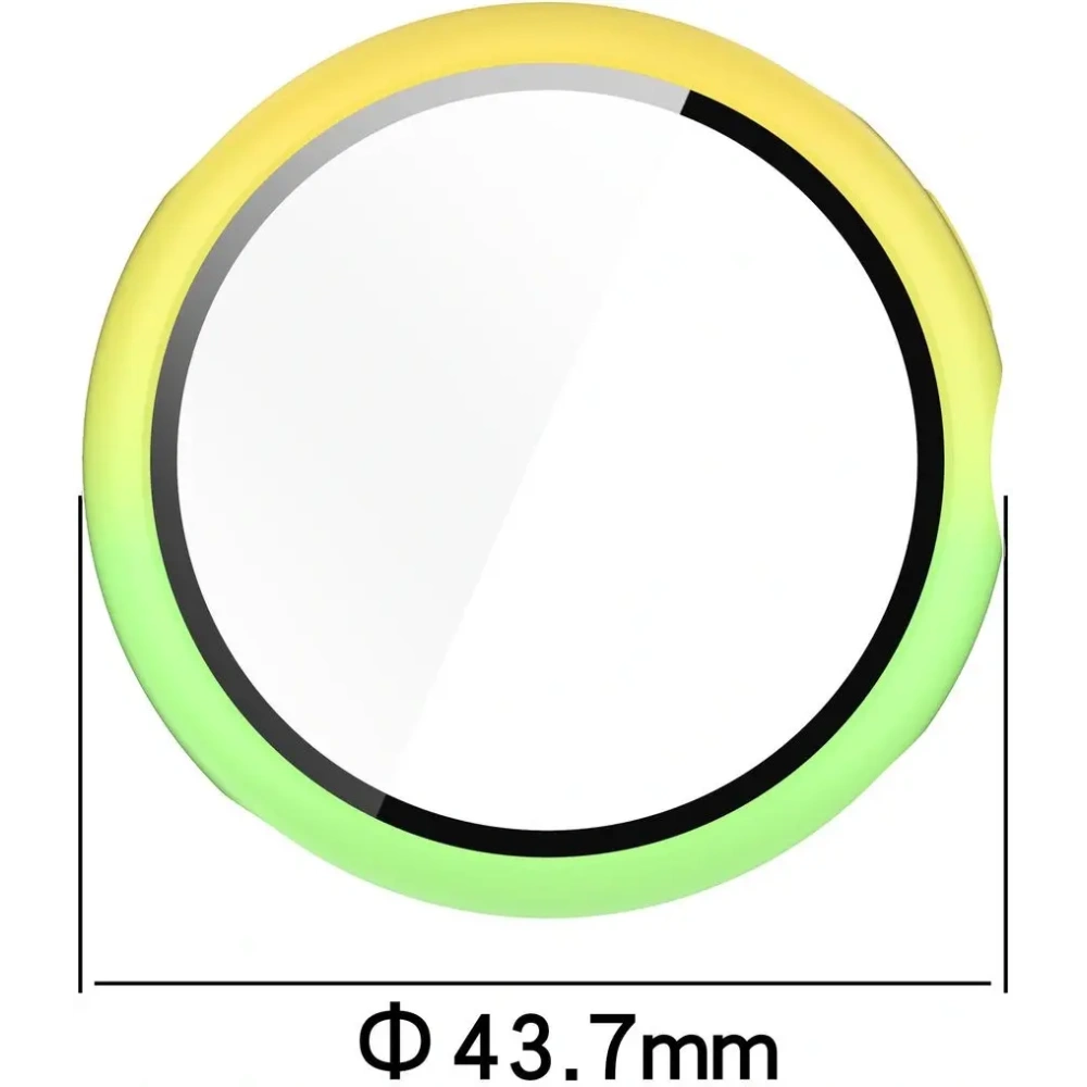 Etui ze szkłem do zegarka Bizon Case+Glass Watch do Google Pixel Watch 3 41mm żółtozielone