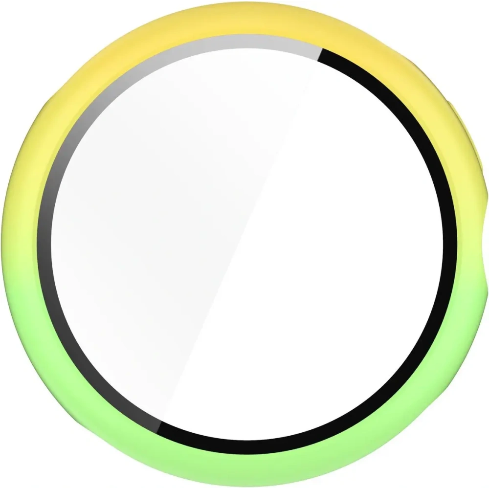 Etui ze szkłem do zegarka Bizon Case+Glass Watch do Google Pixel Watch 3 41mm żółtozielone