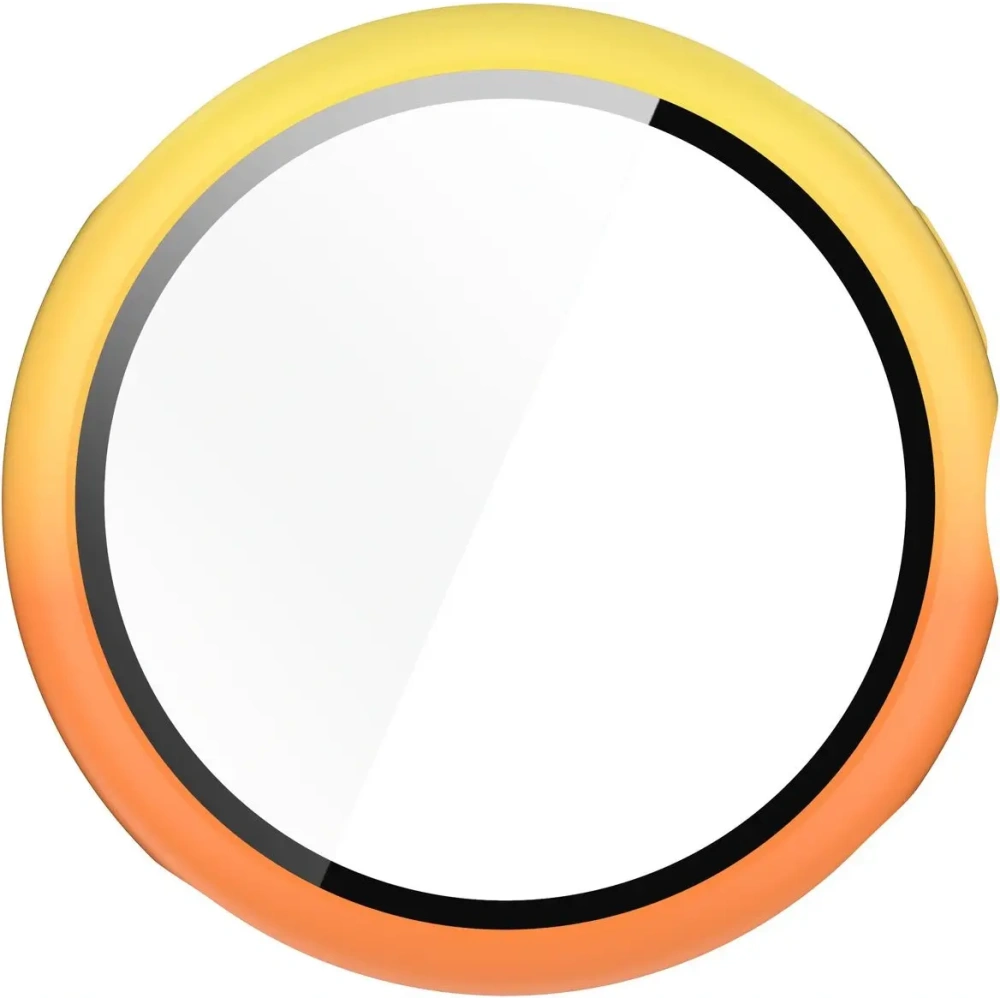 Etui ze szkłem do zegarka Bizon Case+Glass Watch do Google Pixel Watch 3 41mm żółtopomarańczowe