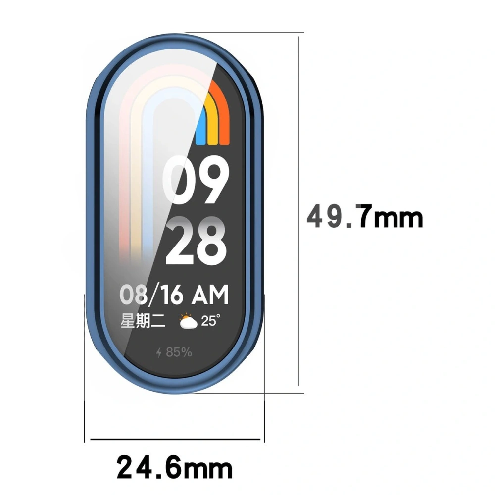 Etui z osłoną ekranu Bizon Case Watch Felipe do Xiaomi Smart Band 9 niebieskie