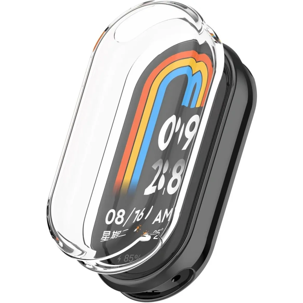 Etui z osłoną ekranu Bizon Case Watch Felipe do Xiaomi Smart Band 9 przezroczyste