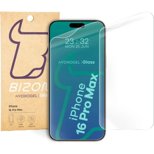 Kup Bizon Glass Hydrogel Előlapi Apple iPhone 16 Pro Max [2 CSOMAG] - BIZ6366 - {ean13} - Sklep Home Screen