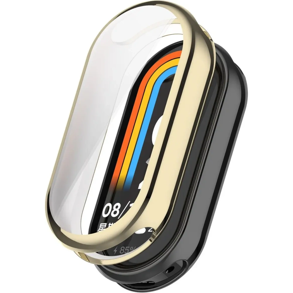 Etui z osłoną ekranu Bizon Case Watch Felipe do Xiaomi Smart Band 9 złote