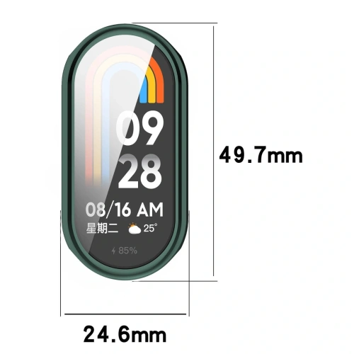 Kup Etui z osłoną ekranu Bizon Case Watch Felipe do Xiaomi Smart Band 9 zielone - BIZ6368 - {ean13} - Sklep Home Screen