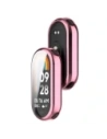 Etui z osłoną ekranu Bizon Case Watch Felipe do Xiaomi Smart Band 9 różowe