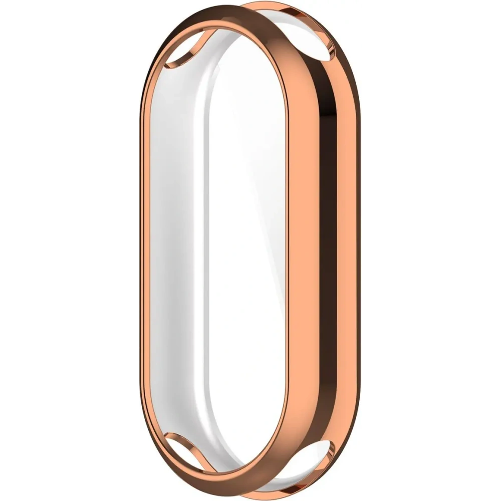 Etui z osłoną ekranu Bizon Case Watch Felipe do Xiaomi Smart Band 9 różowozłote