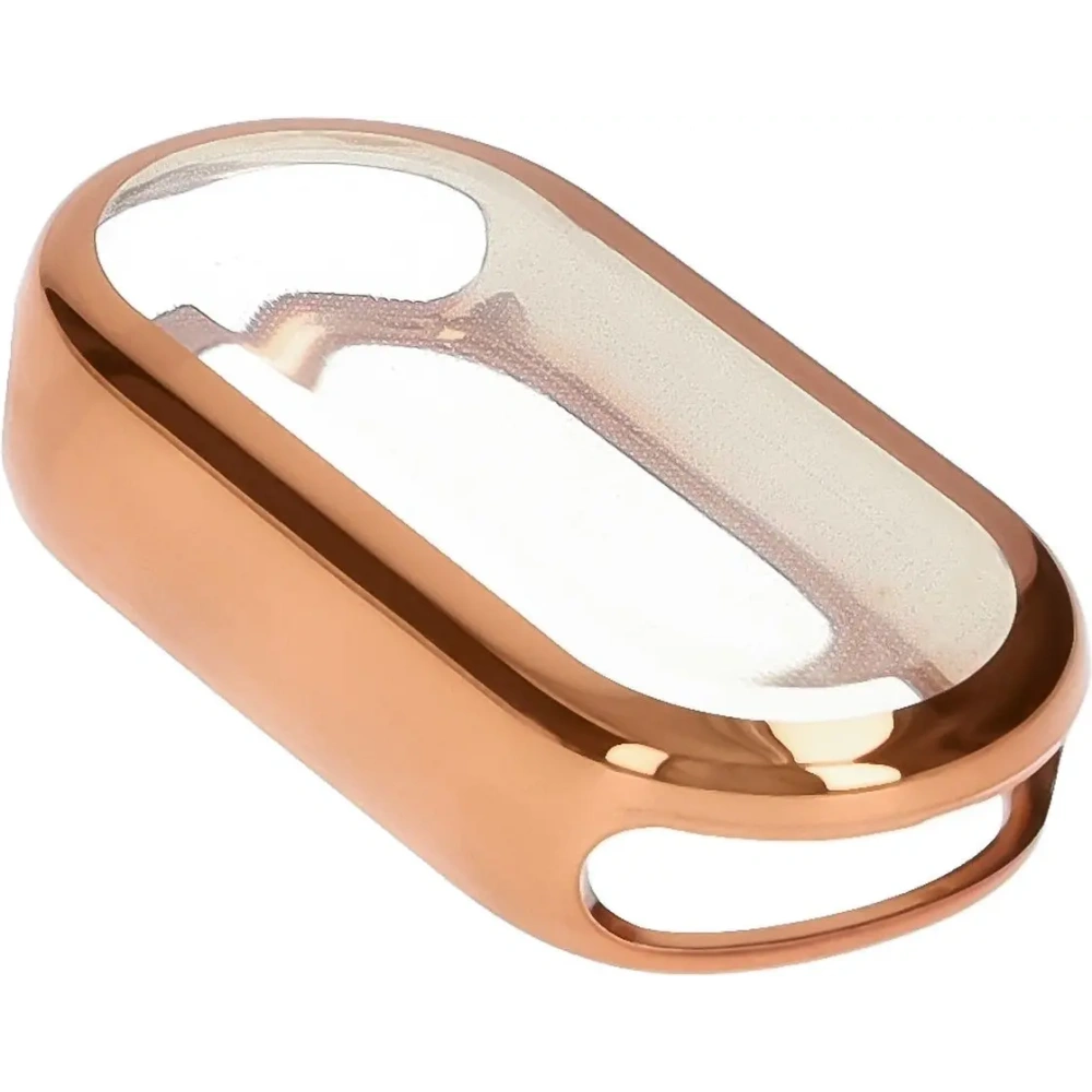 Etui z osłoną ekranu Bizon Case Watch Felipe do Xiaomi Smart Band 9 różowozłote