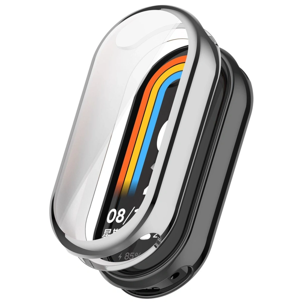 Etui z osłoną ekranu Bizon Case Watch Felipe do Xiaomi Smart Band 9 srebrne