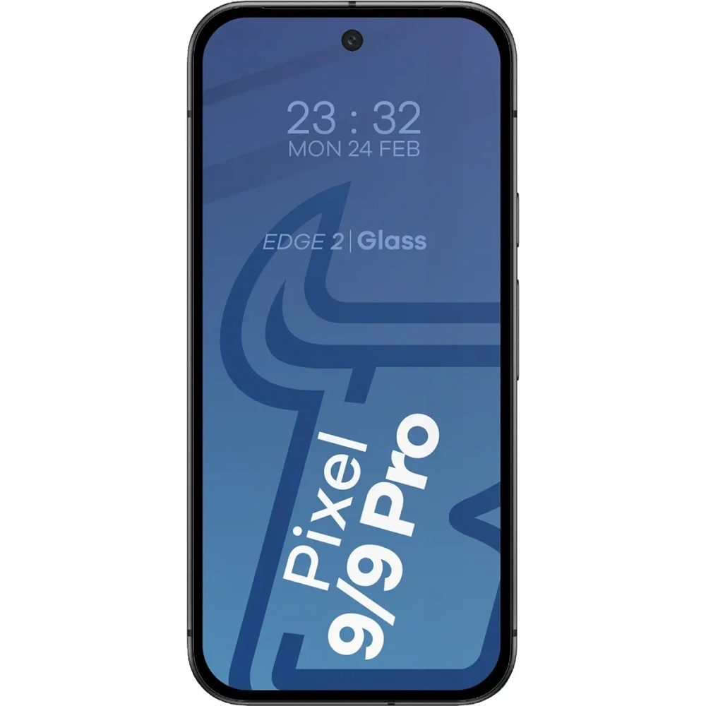 Szkło hartowane Bizon Glass Edge 2 do Google Pixel 9 / 9 Pro  czarna ramka