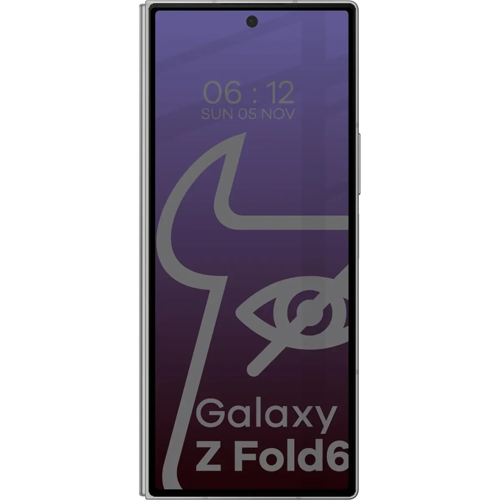 Prywatyzujące szkło hartowane Bizon Glass Edge Shadow do Samsung Galaxy Z Fold6 przyciemniane z czarną ramką