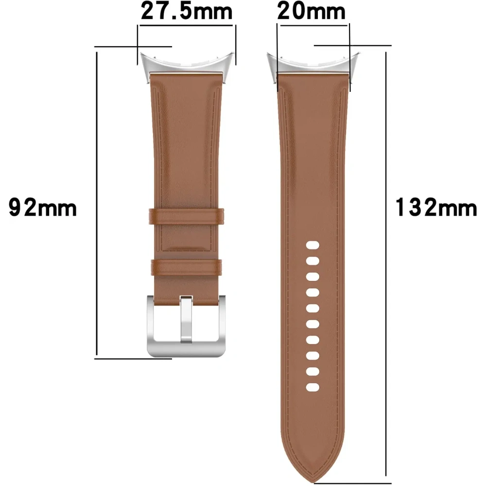 Skórzany pasek Bizon Strap Watch Casual 41 mm do Pixel Watch 3/Watch 2/Watch 1 jasnobrązowy