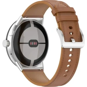 Kožený pásek Bizon Strap Watch Casual 41 mm pro Pixel Watch 3/Watch 2/Watch 1 světle hnědý