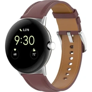 Kup Skórzany pasek Bizon Strap Watch Casual 41 mm do Pixel Watch 3/Watch 2/Watch 1 ciemnobrązowy - BIZ6376 - {ean13} - Sklep Home Screen