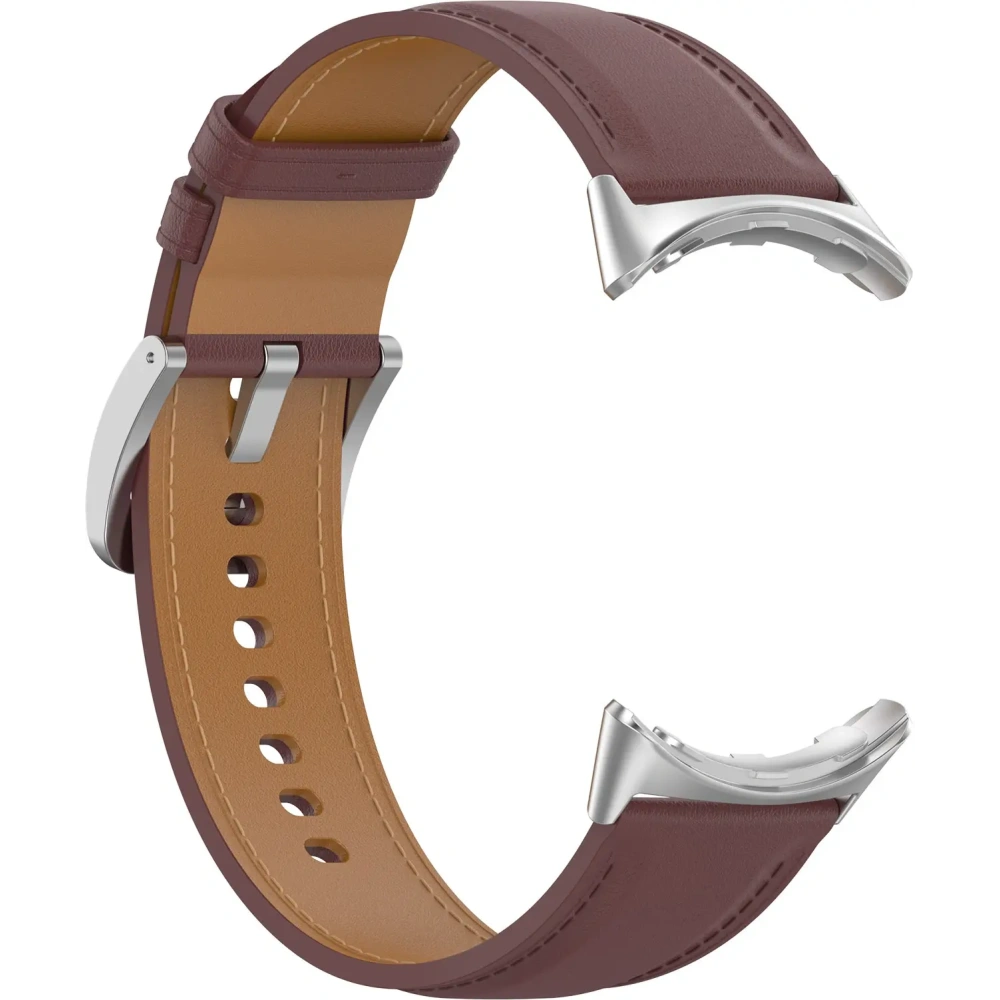 Skórzany pasek Bizon Strap Watch Casual 41 mm do Pixel Watch 3/Watch 2/Watch 1 ciemnobrązowy