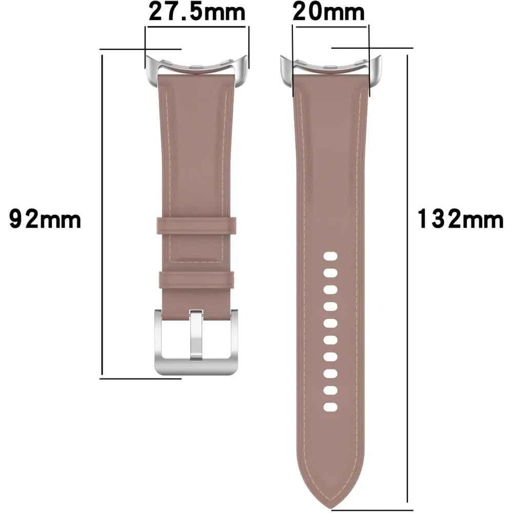 Skórzany pasek Bizon Strap Watch Casual 41 mm do Pixel Watch 3/Watch 2/Watch 1 różowy