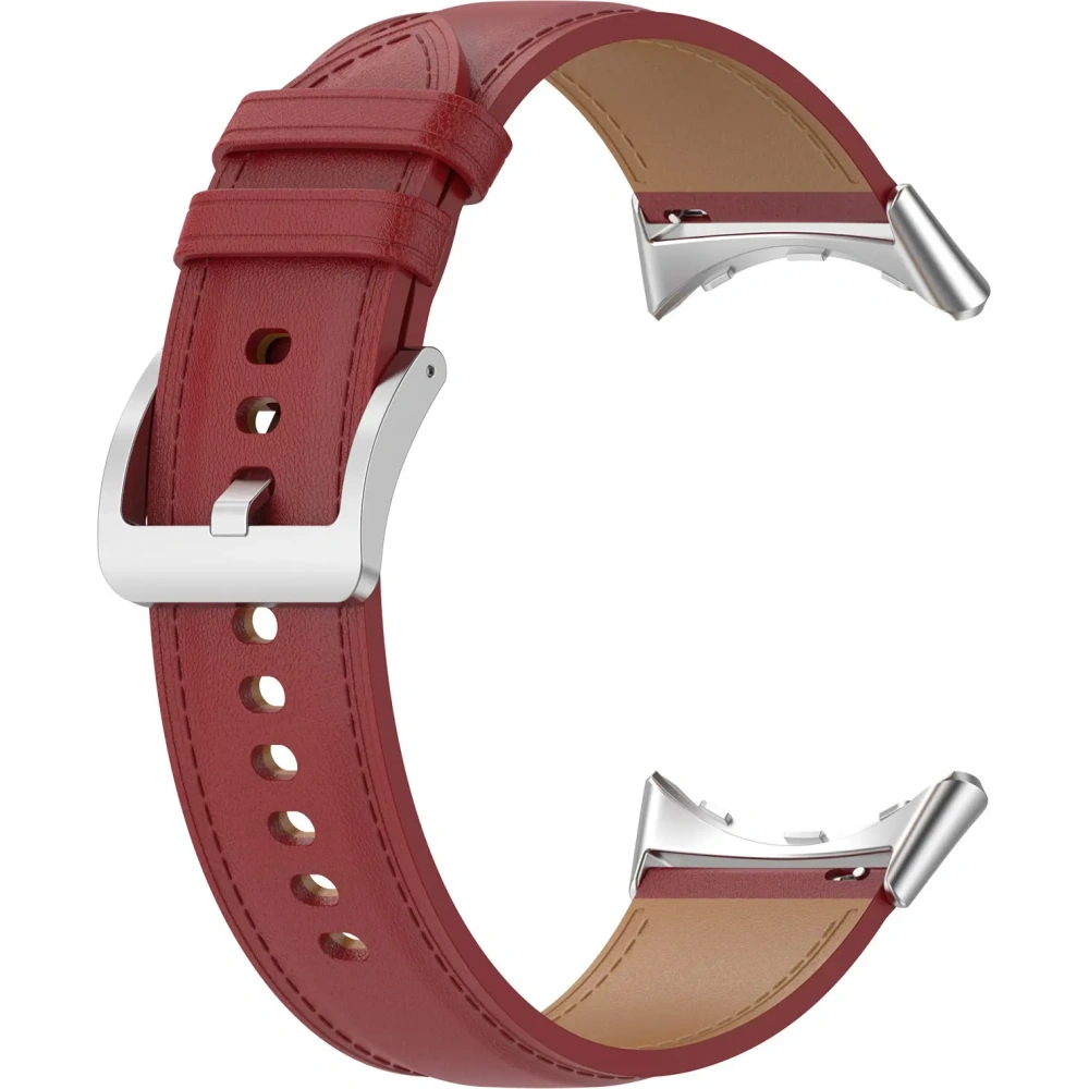 Skórzany pasek Bizon Strap Watch Casual 41 mm do Pixel Watch 3/Watch 2/Watch 1 burgundowy