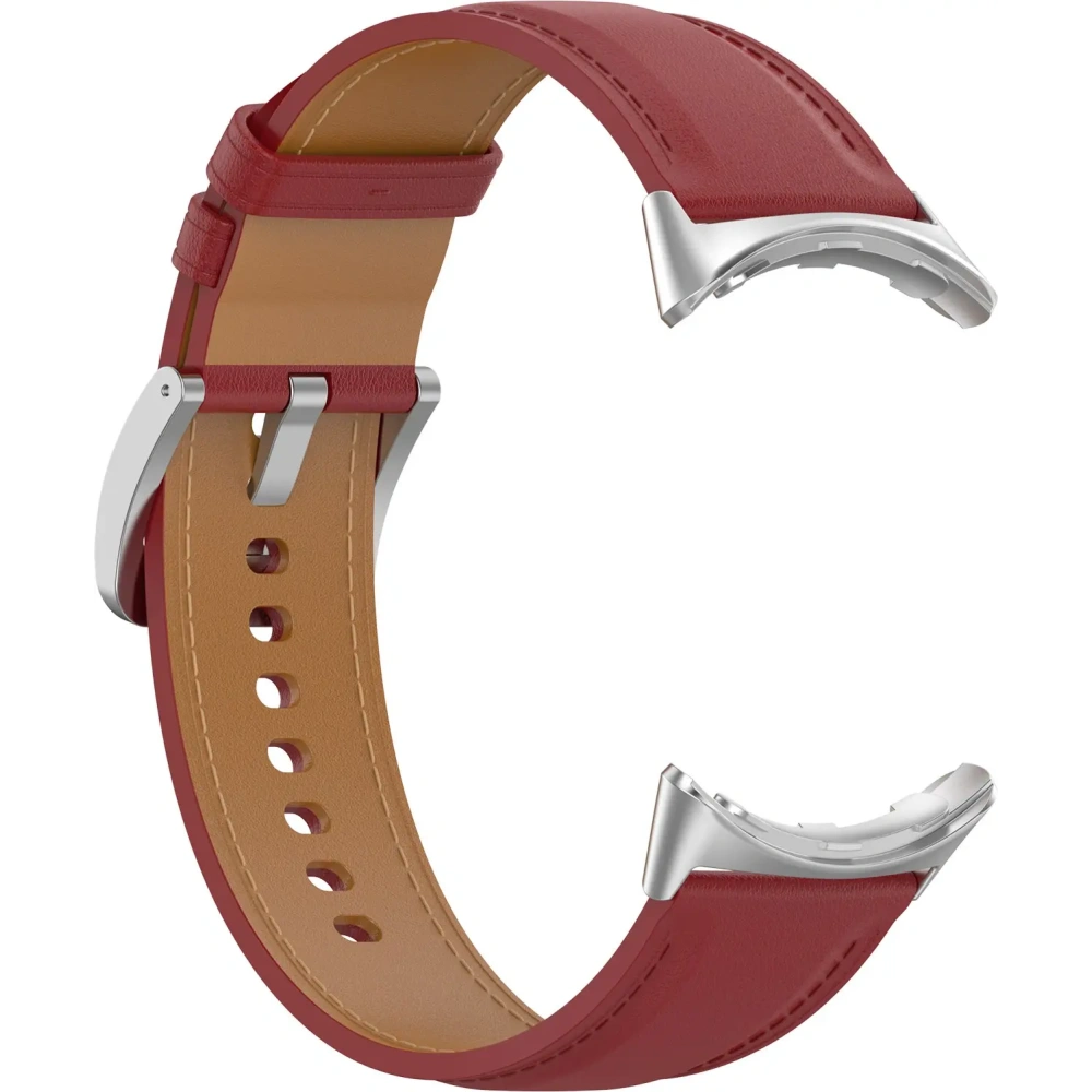 Skórzany pasek Bizon Strap Watch Casual 41 mm do Pixel Watch 3/Watch 2/Watch 1 burgundowy