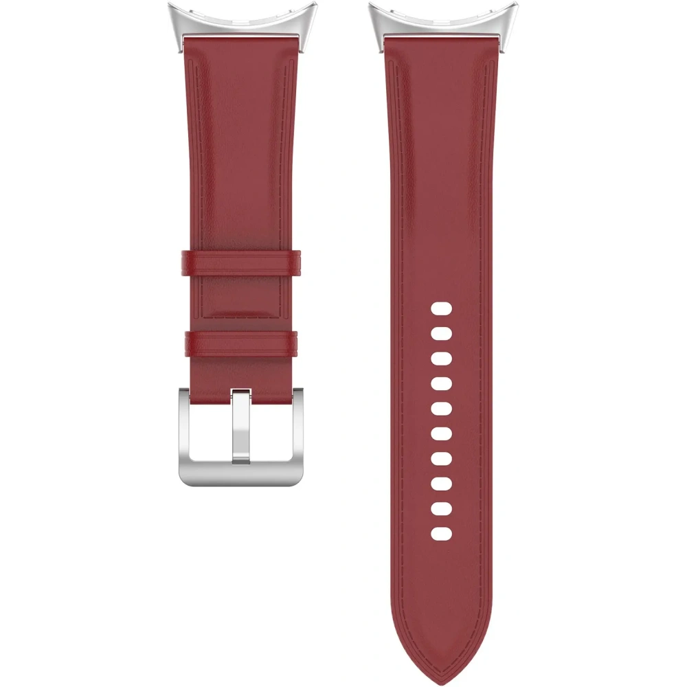 Skórzany pasek Bizon Strap Watch Casual 41 mm do Pixel Watch 3/Watch 2/Watch 1 burgundowy