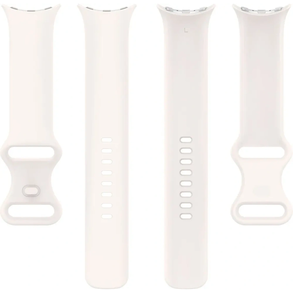 Silikonowy pasek Bizon Strap Watch Silicone do Google Pixel Watch 3/Watch 2/Watch 1 41mm perłowy