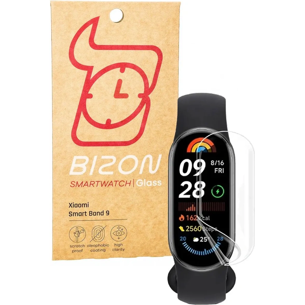 Folia hydrożelowa na ekran Bizon Glass Watch Hydrogel do Xiaomi Smart Band 9 [2 PACK]