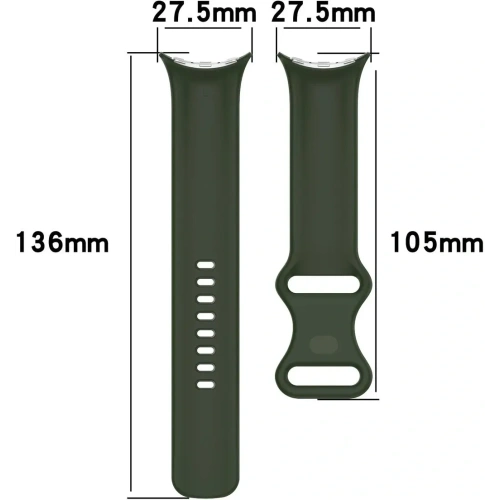Kup Silikonový pásek Bizon Strap Watch Silicone pro Google Pixel Watch 3/Watch 2/Watch 1 41mm tmavě zelený - BIZ6383 - {ean13} - Sklep Home Screen