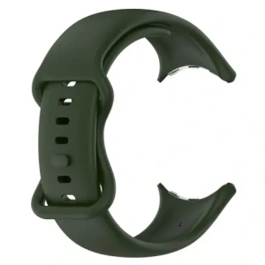 Silikonový pásek Bizon Strap Watch Silicone pro Google Pixel Watch 3/Watch 2/Watch 1 41mm tmavě zelený
