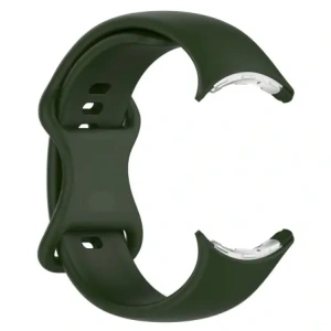 Silikonový pásek Bizon Strap Watch Silicone pro Google Pixel Watch 3/Watch 2/Watch 1 41mm tmavě zelený