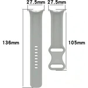 Kup Silikonowy pasek Bizon Strap Watch Silicone do Google Pixel Watch 3/Watch 2/Watch 1 41mm szary - BIZ6384 - {ean13} - Sklep Home Screen