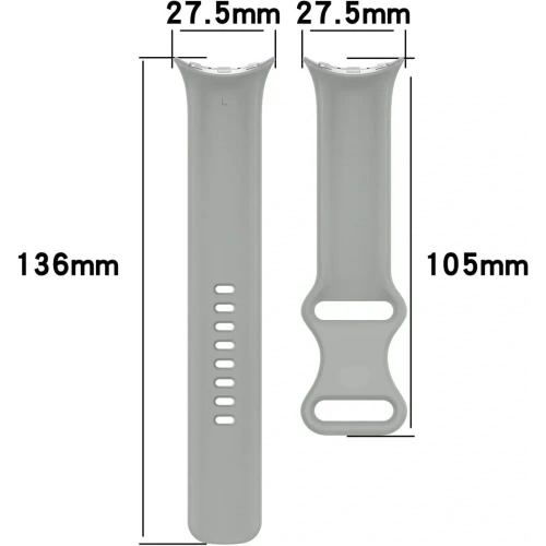 Kup Silikonový pásek Bizon Strap Watch Silicone do Google Pixel Watch 3/Watch 2/Watch 1 41mm šedý - BIZ6384 - {ean13} - Sklep Home Screen