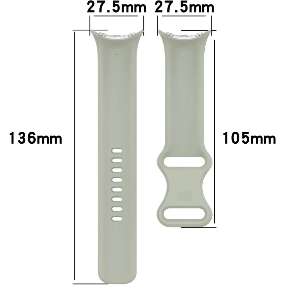 Silikonowy pasek Bizon Strap Watch Silicone do Google Pixel Watch 3/Watch 2/Watch 1 41mm khaki