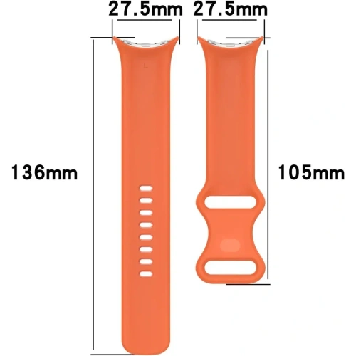 Kup Bizon szíjóra szilikon Google Pixel Óra 3/Óra 2/Óra 1 41mm narancssárga - BIZ6386 - {ean13} - Sklep Home Screen
