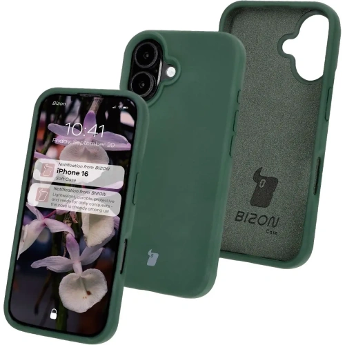 Buy Bizon Soft Case Apple iPhone 16 dark green - BIZ6390 - {ean13} - Home Screen Store Europe