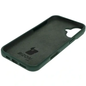 Silikonowe etui Bizon Soft Case do Apple iPhone 16 Plus ciemnozielone