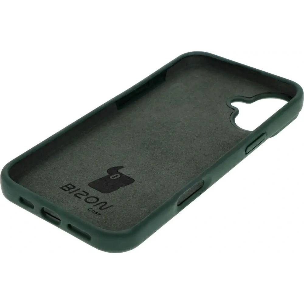 Silikonowe etui Bizon Soft Case do Apple iPhone 16 Plus ciemnozielone