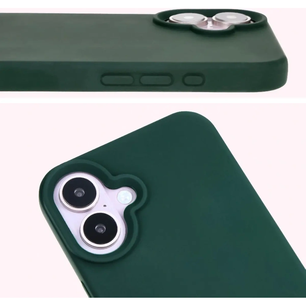 Silikonowe etui Bizon Soft Case do Apple iPhone 16 Plus ciemnozielone