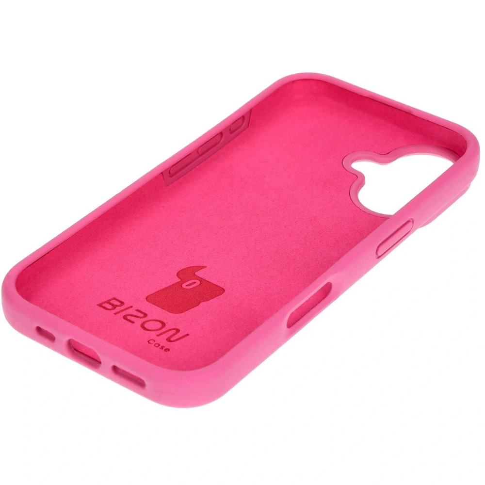 Silikonowe etui Bizon Soft Case do Apple iPhone 16 fuksja
