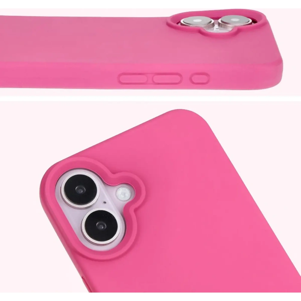 Silikonowe etui Bizon Soft Case do Apple iPhone 16 Plus fuksja